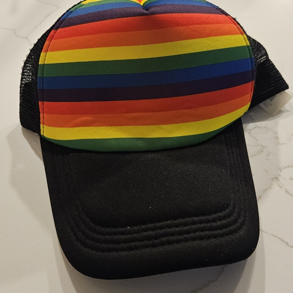 Rainbow Striped Cap